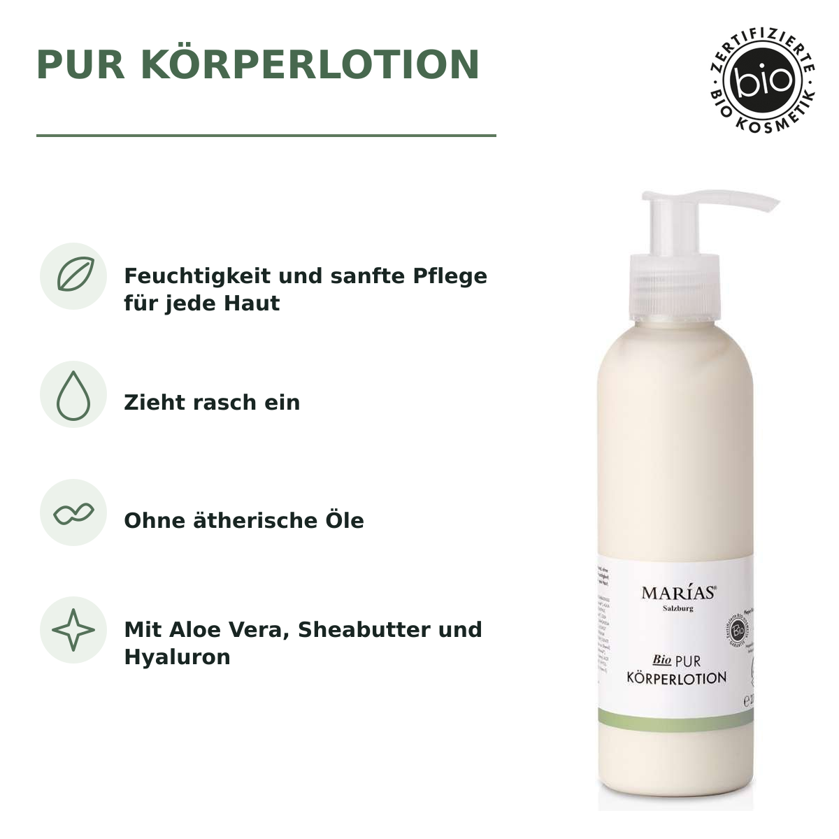Bio PUR Körperlotion, 200 ml – Produktvorteile
