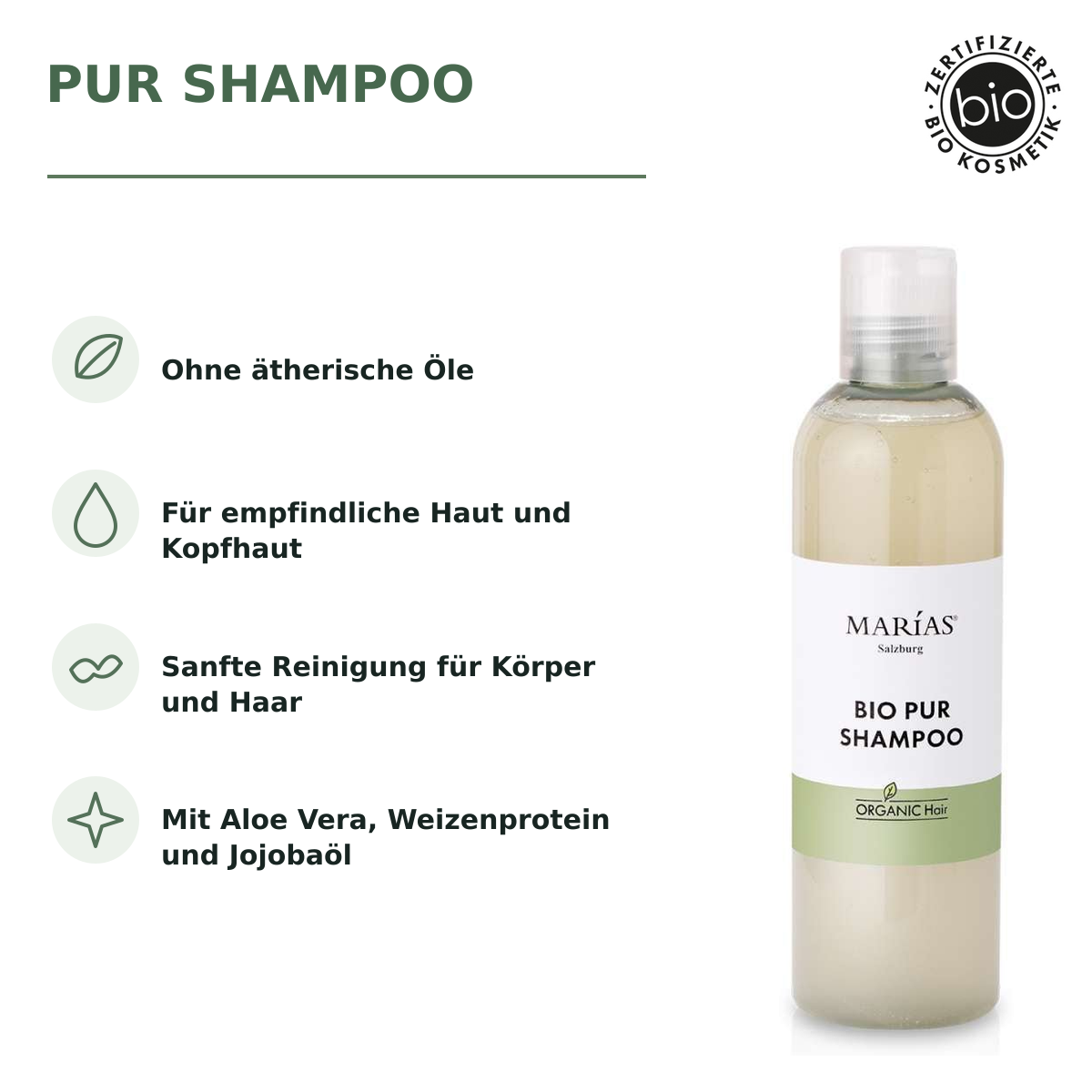 Bio PUR Shampoo, 250 ml – Produktvorteile