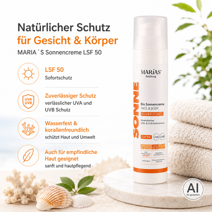 ORGANIC SUN Sonnencreme Face &amp; Body LSF 50, 100 ml