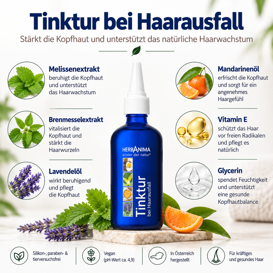 Herbanima Tinktur bei Haarausfall, 100 ml