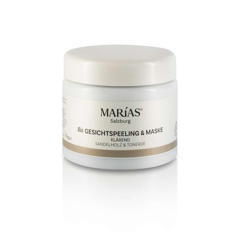 Bio Gesichtsmaske klärend Sandelholz &amp; Tonerde, 100 ml - Schönheit aus der Natur