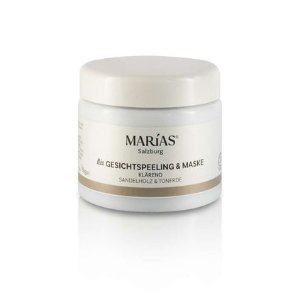 Bio Gesichtsmaske klärend Sandelholz &amp; Tonerde, 100 ml - Schönheit aus der Natur