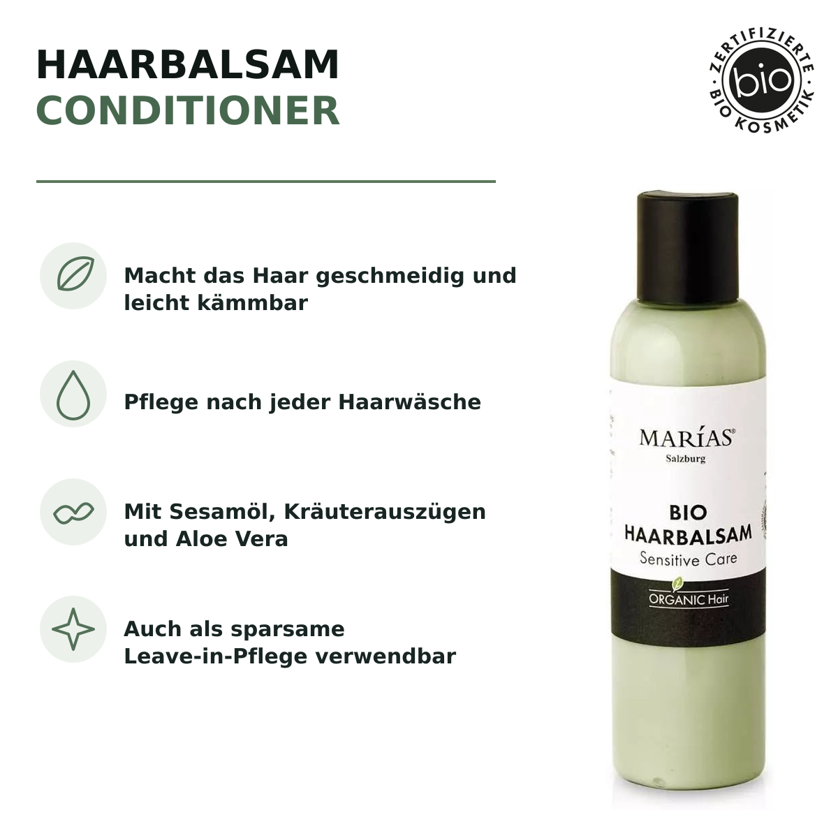 Bio Haarbalsam Conditioner 150 ml – Produktvorteile