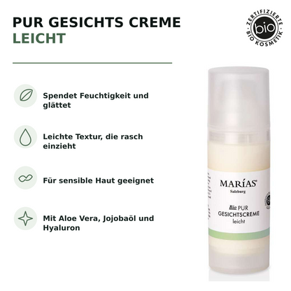 Bio PUR Gesichts Creme leicht, 50 ml – Produktvorteile