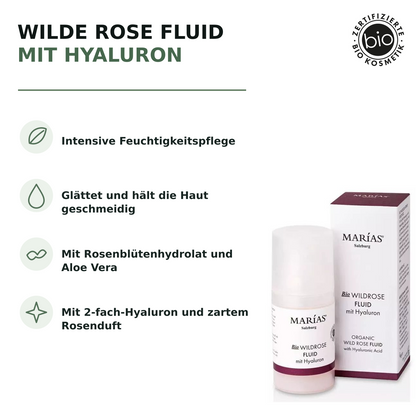 Wilde Rose Fluid – mit Hyaluron  30 ml. – Produktvorteile